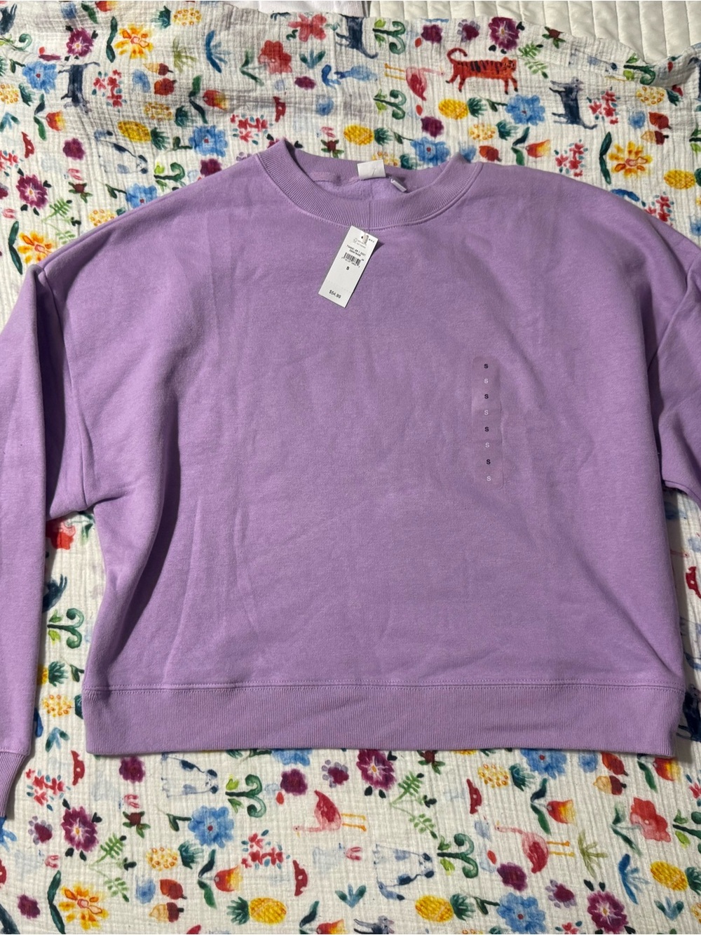 NWT size S GAP Lavender Crewneck Sweatshirt